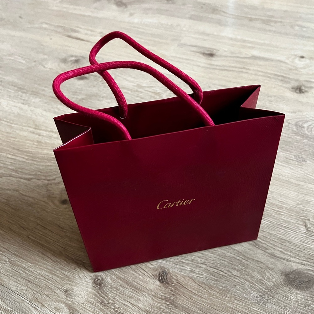 Cartier Burgundy Red Shopping Gift Bag